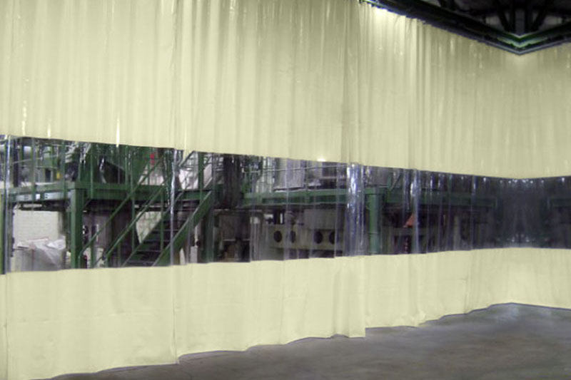 Kurtyna plandekowa z przezroczystym oknem od 100 cm