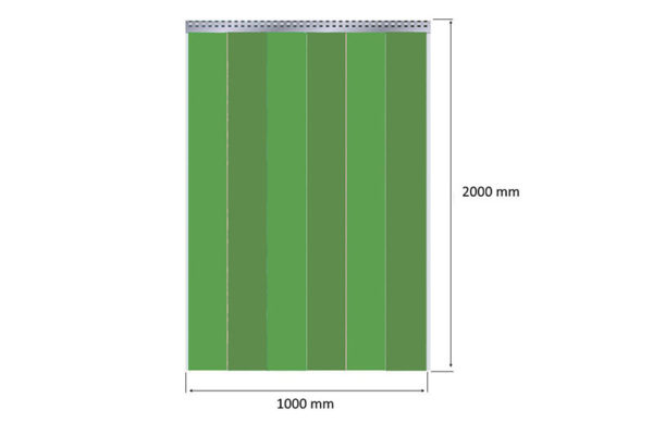 Kurtyna spawalnicza zielona 100cm x 200cm