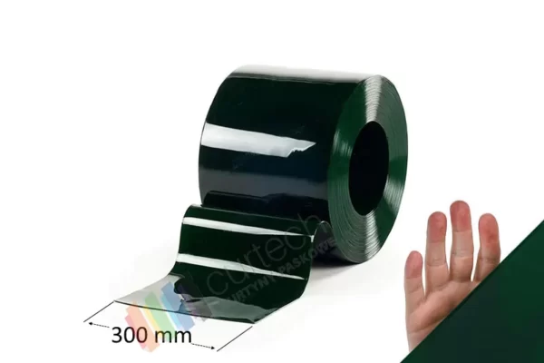 Lamela spawalnicza zielona, przezroczysta w rozmiarze 300x2mm na metry lub rolki