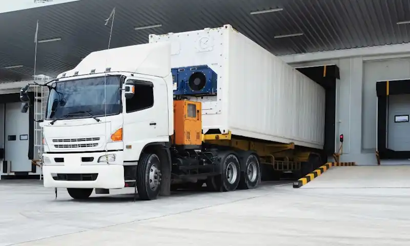 Kurtyny logistyczne z pasów PCV do ciężarówek